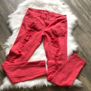 Red Skinny Jeans